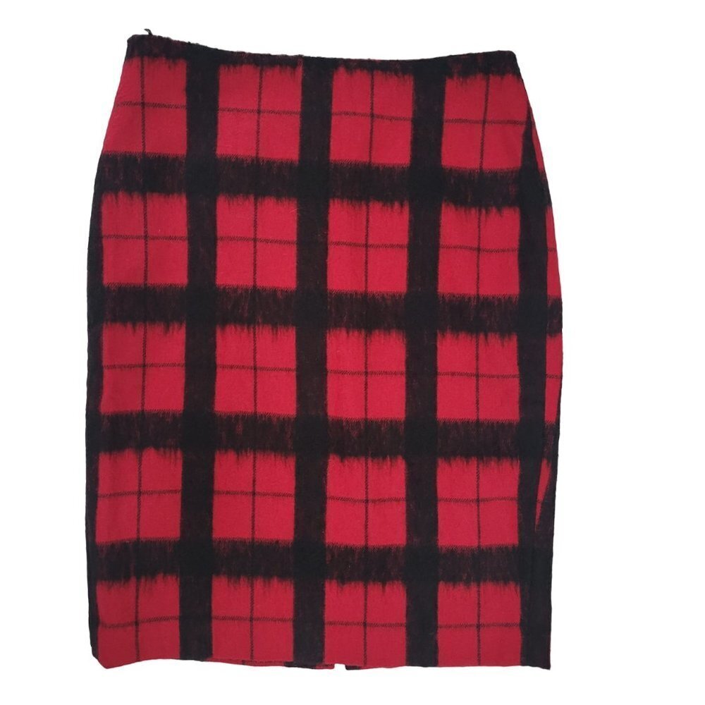 NWT Talbots Wool Blend Plaid Pencil Skirt - Size 2